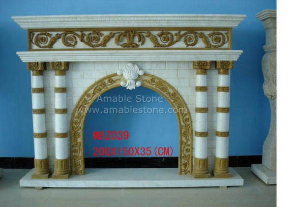 Marble and Granite Fireplace