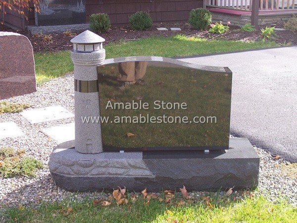 Monument, Tombstone, North American Monument, Black Granite, New Design